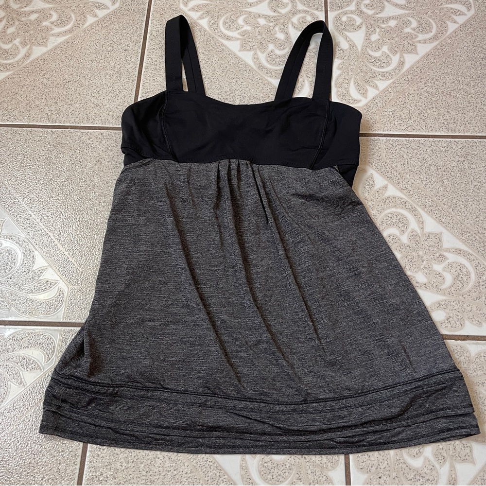lululemon athletica Black and Gray Tank Top